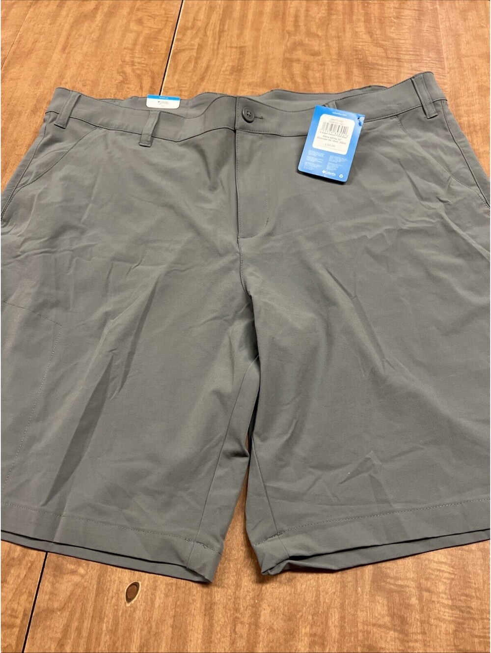 Men's Gray Omni-Shade Columbia Shorts Size 42 10 Inch Inseam Seigler Canyon